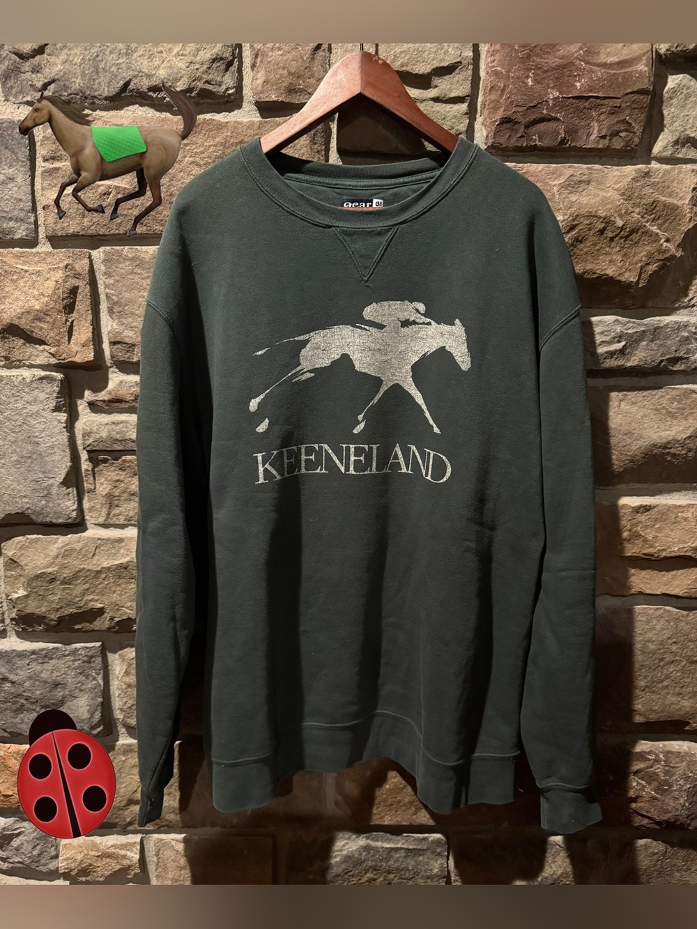 Gear For Sports Dark Green Crewneck Sweater with Keeneland Logo -2XL